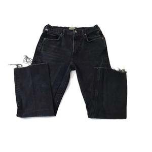Citizens of Humanity Cropped Isola Bootcut Jeans Women’s W 28 Black Raw Hem chic